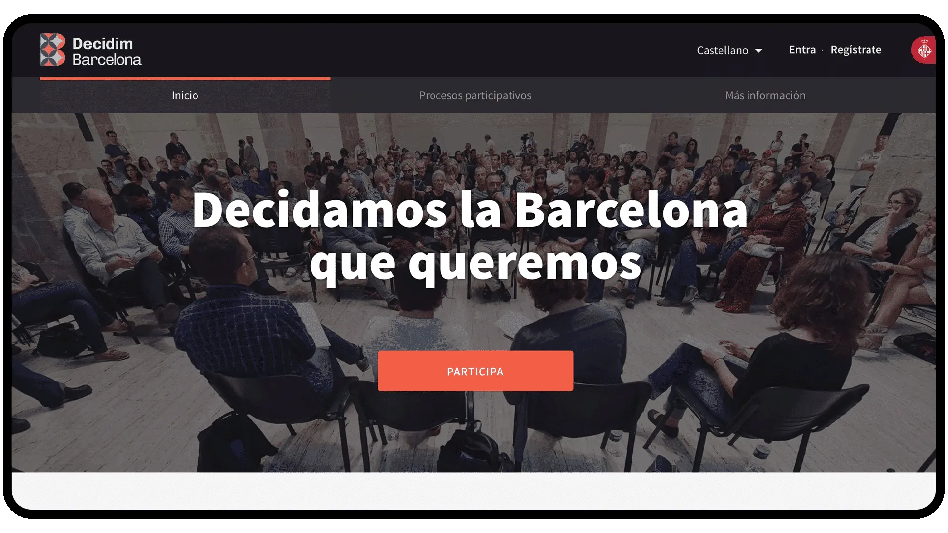 Decidim Barcelona participatory democracy platform screenshot