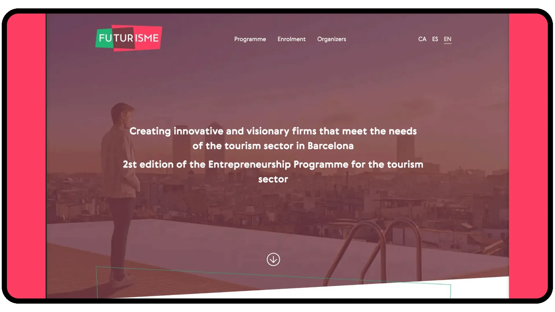 FuTurisme website – Gaudí-inspired design for Barcelona City Council entrepreneurship programme