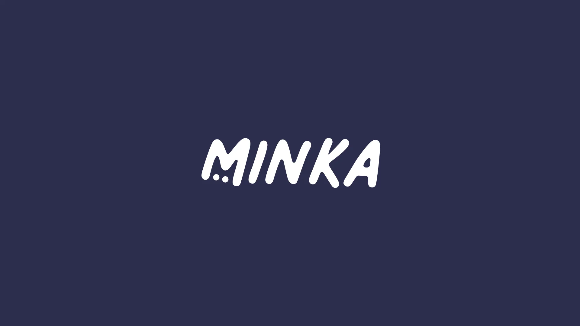 Minka logo on a navy background, full-stack development by MarsBased
