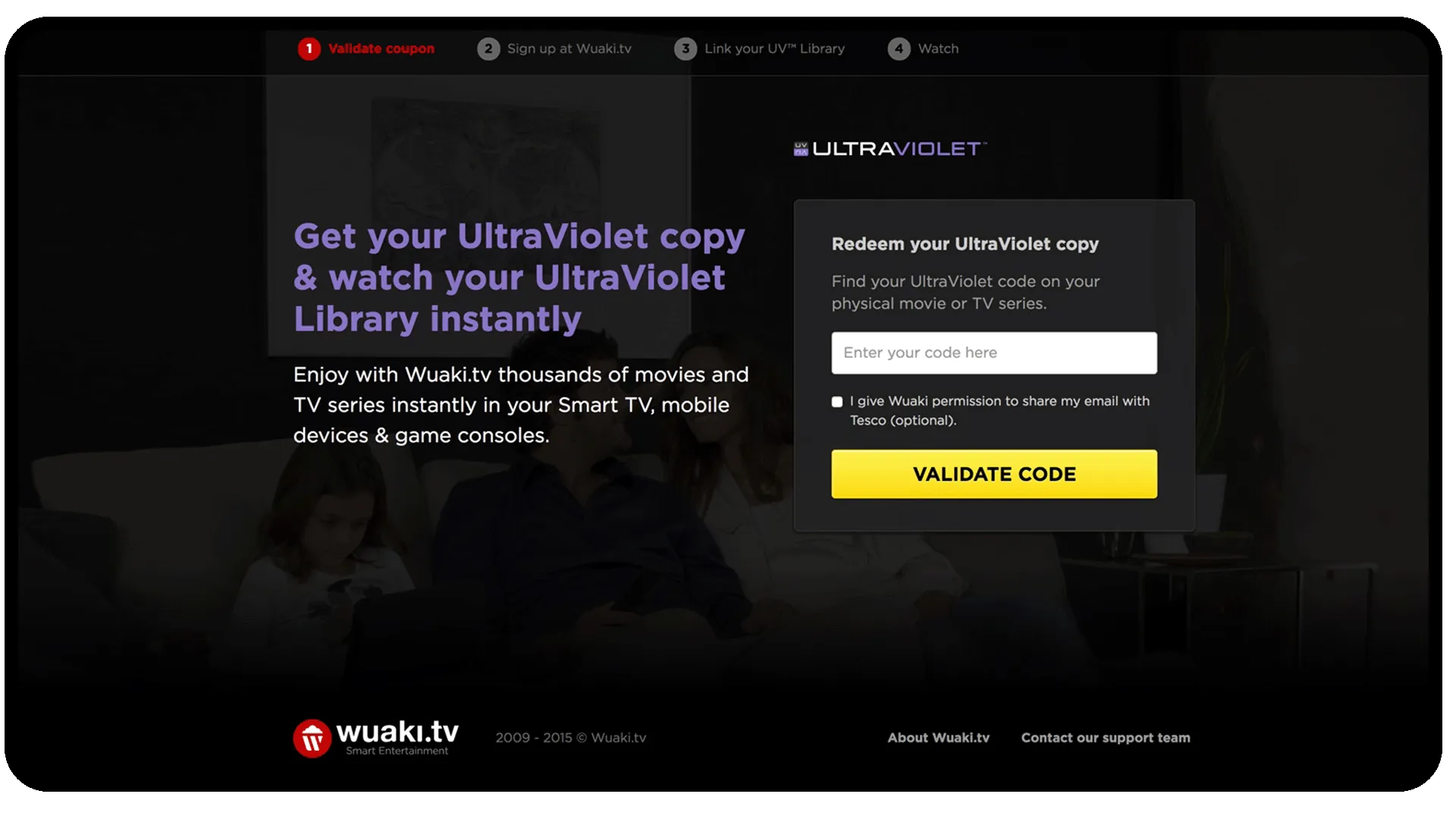 screenshoot Rakuten Tv Ultra Violet