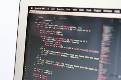 Code in a computer screen