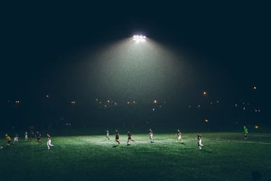 Football match at night