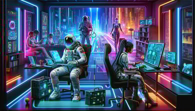 Astronauts working