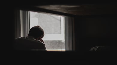 Depressed man