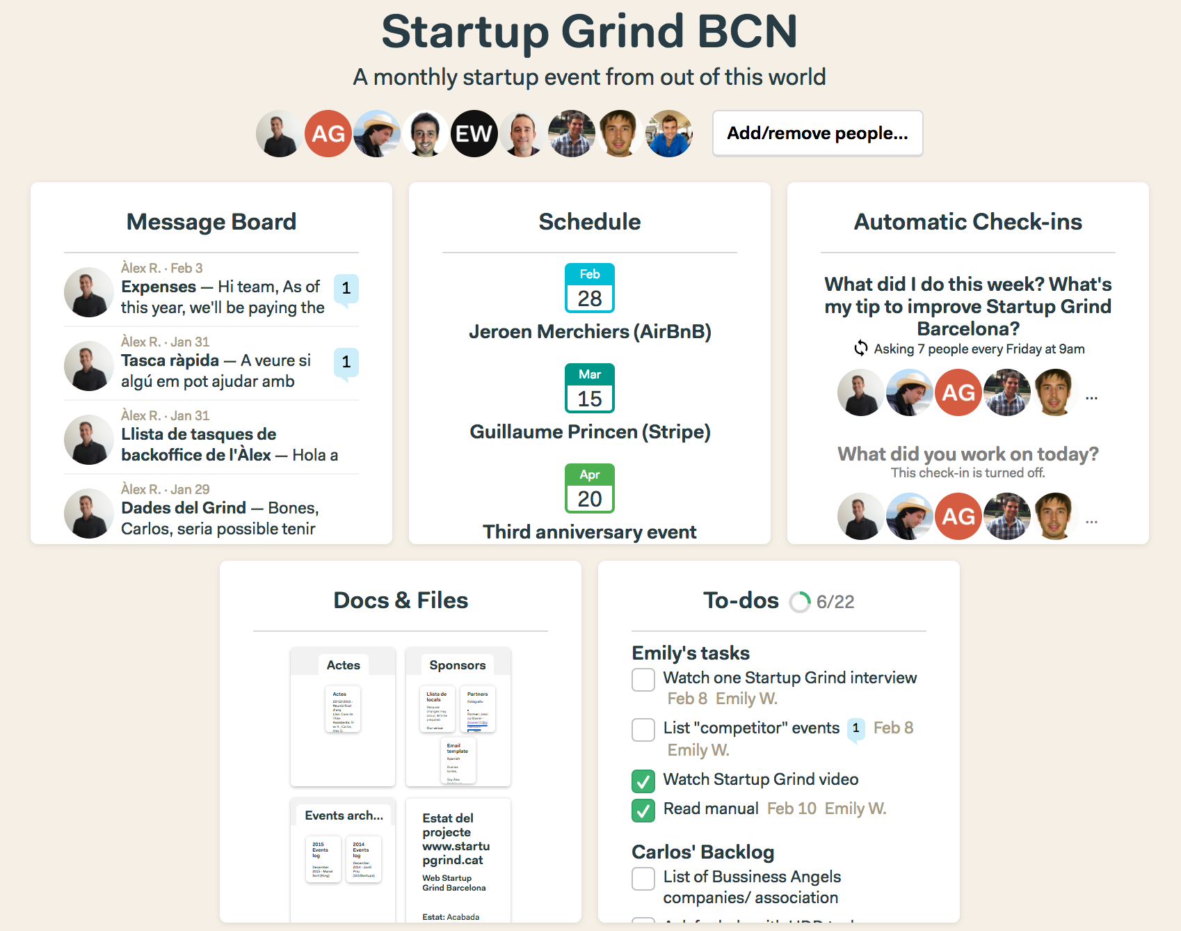 Internal Basecamp of Startup Grind BCN