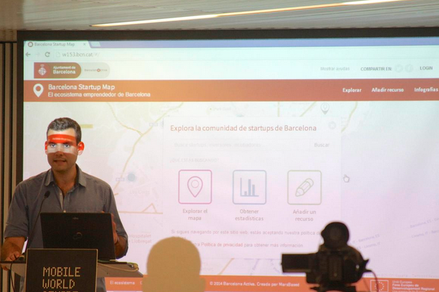 Xavier Redó presenting the Barcelona Startup Map