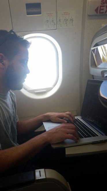 Working from a plane