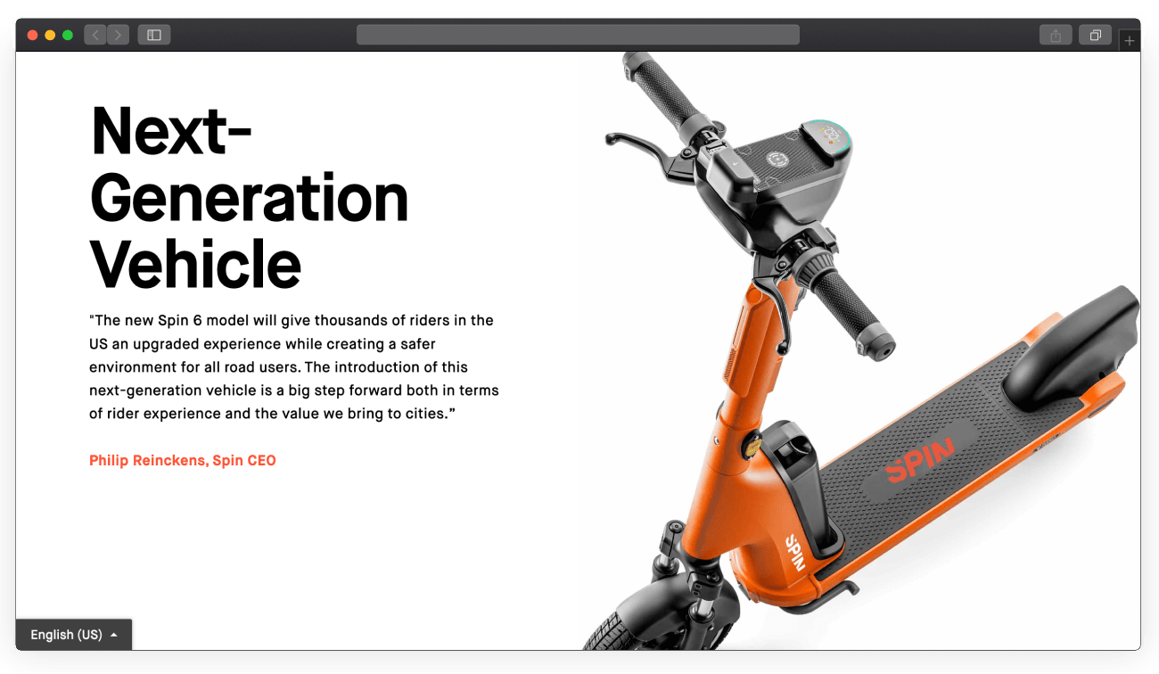 Spin e-scooter