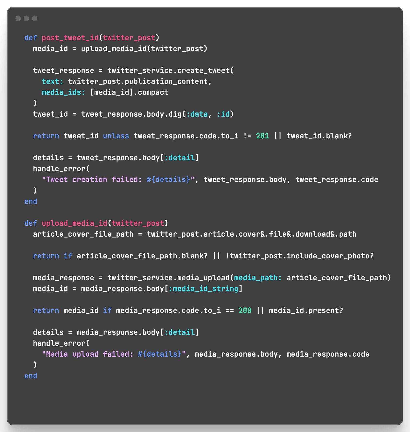 Programming code